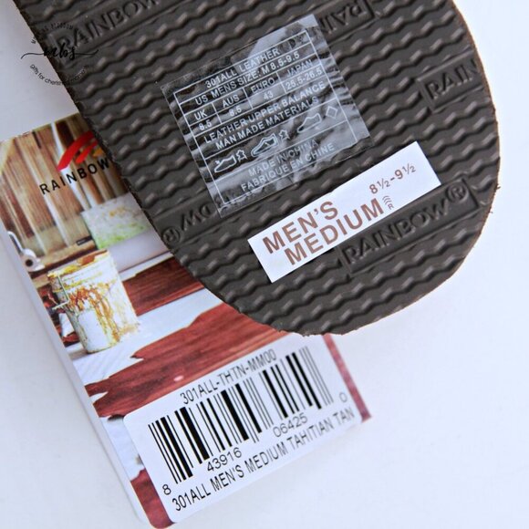 NWT Rainbow Tahitian Sandals Style 301ALL Tan Men Medium, 8 1/2 - 9 1/2, 0223 - Picture 9 of 10